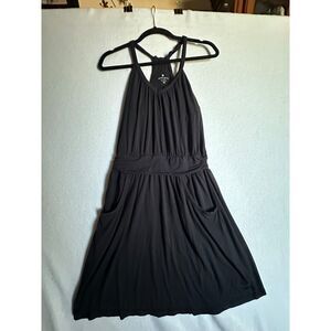 🖤 Athleta Black Halter Midi Dress - Women’s Size XS
